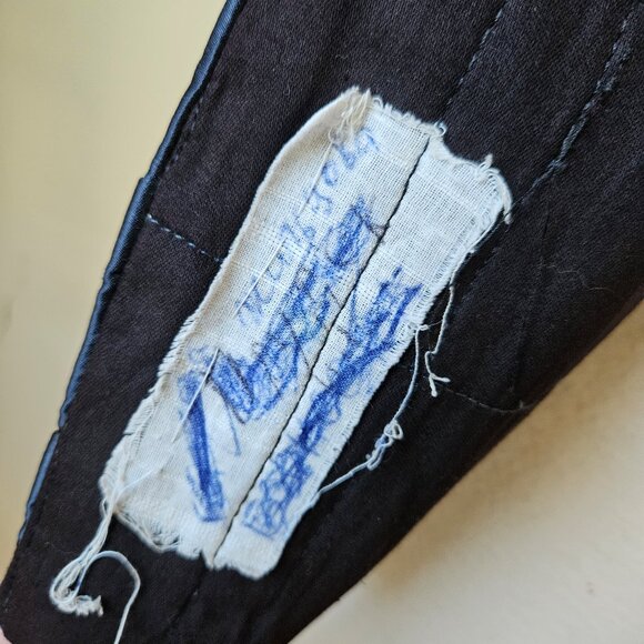 Japanese Style Vintage Satin Chenille Embroidered Kimono Sleeves Costume Top S/M - Picture 6 of 8